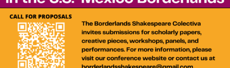 Reminder: Borderlands Shakespeare Conference Proposals Due on 10/20