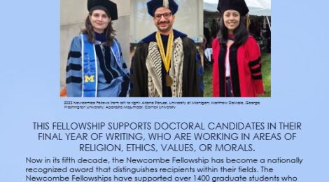 Apply by Nov 1 | Charlotte Newcombe Doctoral Dissertation Fellowship Funding